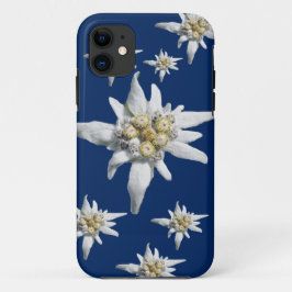 濃紺の背景のEdelweissの場合 iPhone 11 ケース