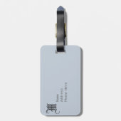 濃紺の自転車旅行バッグのラベルのテンプレート ラゲッジタグ (裏面縦)