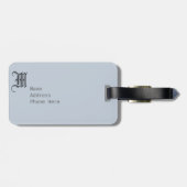 濃紺の自転車旅行バッグのラベルのテンプレート ラゲッジタグ (裏面横)