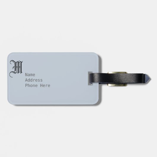 濃紺の自転車旅行バッグのラベルのテンプレート ラゲッジタグ (裏面横)