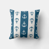 濃紺の航海のないかりの装飾的な枕 クッション (裏面)