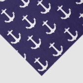 濃紺の航海のないかりパターンティッシュペーパー 薄葉紙 (詳細)