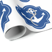 濃紺の航海のないかり ラッピングペーパー (ロールコーナー)