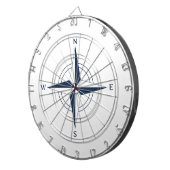 濃紺の航海のなコンパス ダーツボード (正面右)