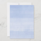 濃紺の花のエレガントな男の子のベビーシャワー 招待状 (裏面)