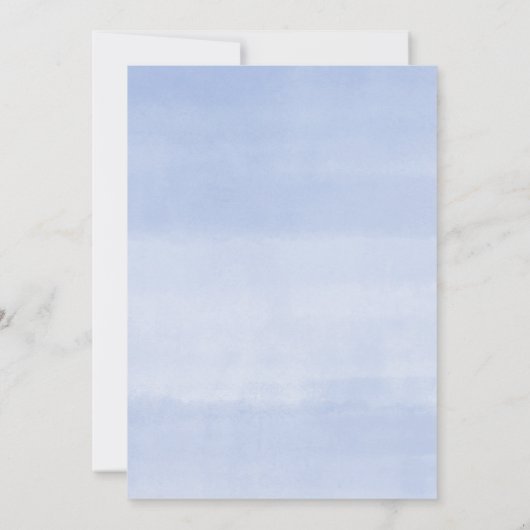 濃紺の花のエレガントな男の子のベビーシャワー 招待状 (裏面)