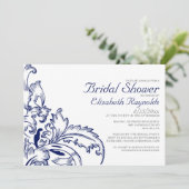 濃紺の華麗さのブライダルシャワー招待状 招待状 (スタンド正面)