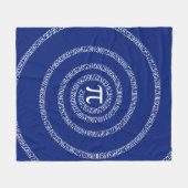濃紺の装飾のPi数のための螺線形 フリースブランケット (正面(横))