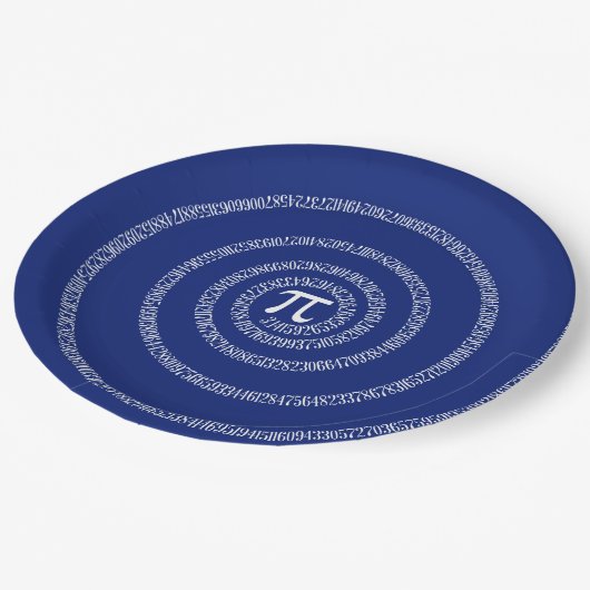 濃紺の装飾のPi数のための螺線形 ペーパープレート (アングル)