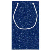 濃紺の輝きのグリッターのギフトバッグ スモールペーパーバッグ (裏面)