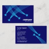 濃紺の000066で淡いブルーの流星- 名刺 (正面/裏面)