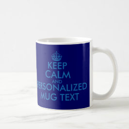 濃紺のKeepCalmは| Personalizableのテンプレートを襲います コーヒーマグカップ