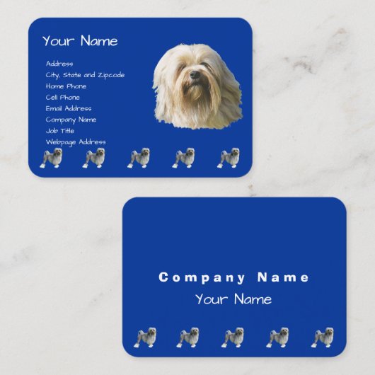 濃紺のLowchen 名刺 (正面/裏面)