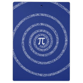 濃紺のPiのためのデザインの螺線形 クリップボード (裏面)