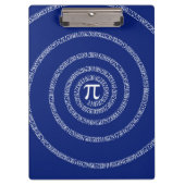 濃紺のPiのためのデザインの螺線形 クリップボード (正面)