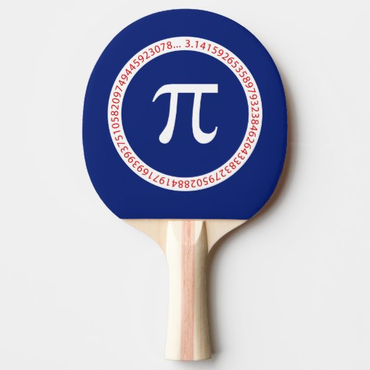 濃紺のPiのリング 卓球ラケット (正面)