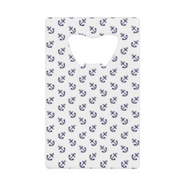 濃紺は白い背景パターンを固定します クレジットカード栓抜き