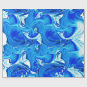 濃紺は質、豊富なebruの技術に大理石模様をつけました ラッピングペーパー (フラット)