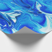 濃紺は質、豊富なebruの技術に大理石模様をつけました ラッピングペーパー (角)