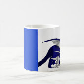 濃紺または銀の母および子供のドラゴンのマグ コーヒーマグカップ (中央)