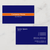 濃紺オレンジバンド- 名刺 (正面/裏面)