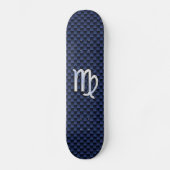 濃紺カーボン繊維のスタイルの《星座》乙女座の(占星術の)十二宮図の印 スケートボード (正面)