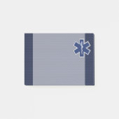 濃紺カーボン繊維の生命救急医療隊員の星 ポストイット (正面)