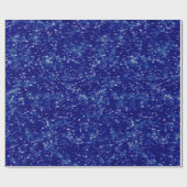 濃紺クリスマスのブリザード ラッピングペーパー (フラット)