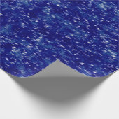 濃紺クリスマスのブリザード ラッピングペーパー (角)