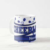 濃紺チアリーダーを個人化して下さい コーヒーマグカップ (正面左)