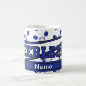 濃紺チアリーダーを個人化して下さい コーヒーマグカップ (中央)