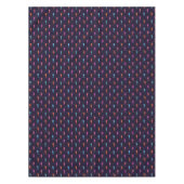 濃紺パターンの水彩画のタツノオトシゴ テーブルクロス (正面)