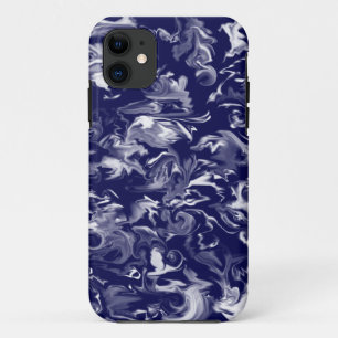 濃紺及び白い混合された色の電話箱 iPhone 11 ケース