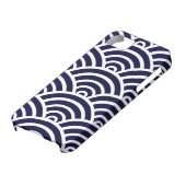 濃紺及び白の帆立貝パターン Case-Mate iPhoneケース (下部)