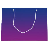 濃紺及び紫色のグラデーション ラージペーパーバッグ (正面)