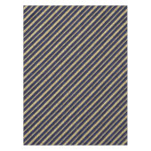 濃紺及び金ゴールドの対角線は縞で飾ります テーブルクロス (正面)