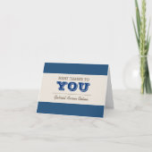 濃紺及び銀はノート感謝していしています サンキューカード (正面)