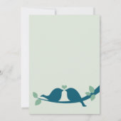 濃紺愛鳥の結婚式招待状 招待状 (裏面)