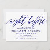 濃紺招待の前の夜 招待状 (正面)