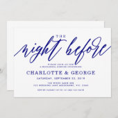 濃紺招待の前の夜 招待状 (正面/裏面)