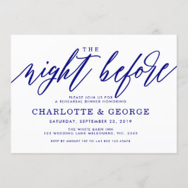 濃紺招待の前の夜 招待状