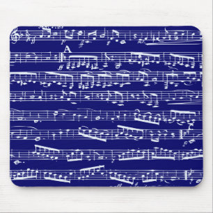 濃紺音楽ノート マウスパッド