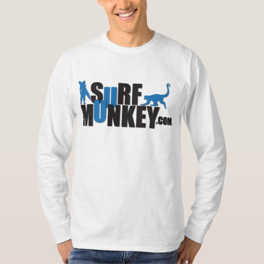 濃紺-波のMunkeyの掲示板のデザイン#2 Tシャツ (正面)