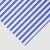 濃紺、白いおよびパステル調の青い縞 薄葉紙 (詳細)