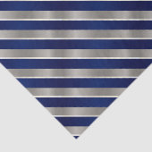 濃紺、銀および白い対角線は縞で飾ります 薄葉紙 (詳細)