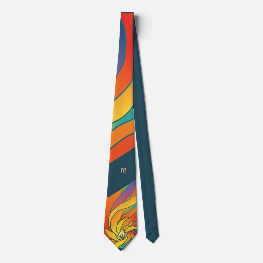 濃紺MLTSの聖餐杯の芸術色のタイ ネクタイ (正面)