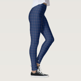 濃紺Pied De Poule Houndstooth レギンス