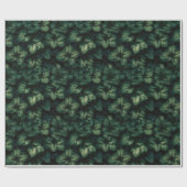 濃緑の葉 ラッピングペーパー (フラット)