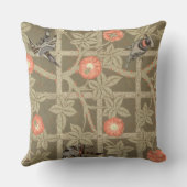 濃緑色のbackgとの格子垣の壁紙のデザイン クッション (裏面)