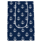 濃航海の紺のいかり ミディアムペーパーバッグ (裏面)